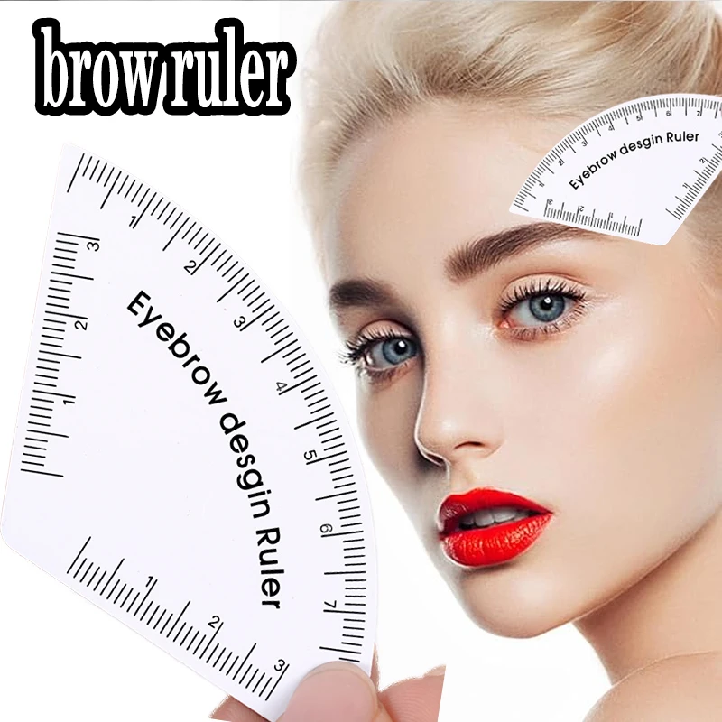 1pcs Plastic Brow Shaper Template - Instant Flawless Brows Stencil Kit for Women, Lazy Beauty Tool with String Guide
