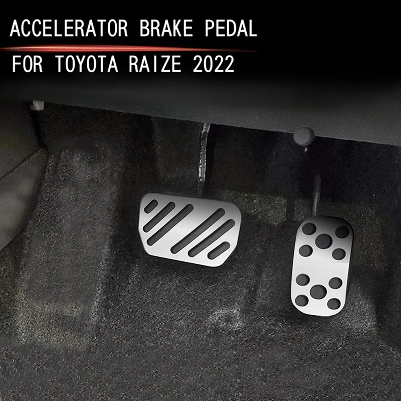 Car Aluminum Accelerator Pedal Brake Pedal Foot Pedal Interior Decoration For Toyota Raize 2020-2022