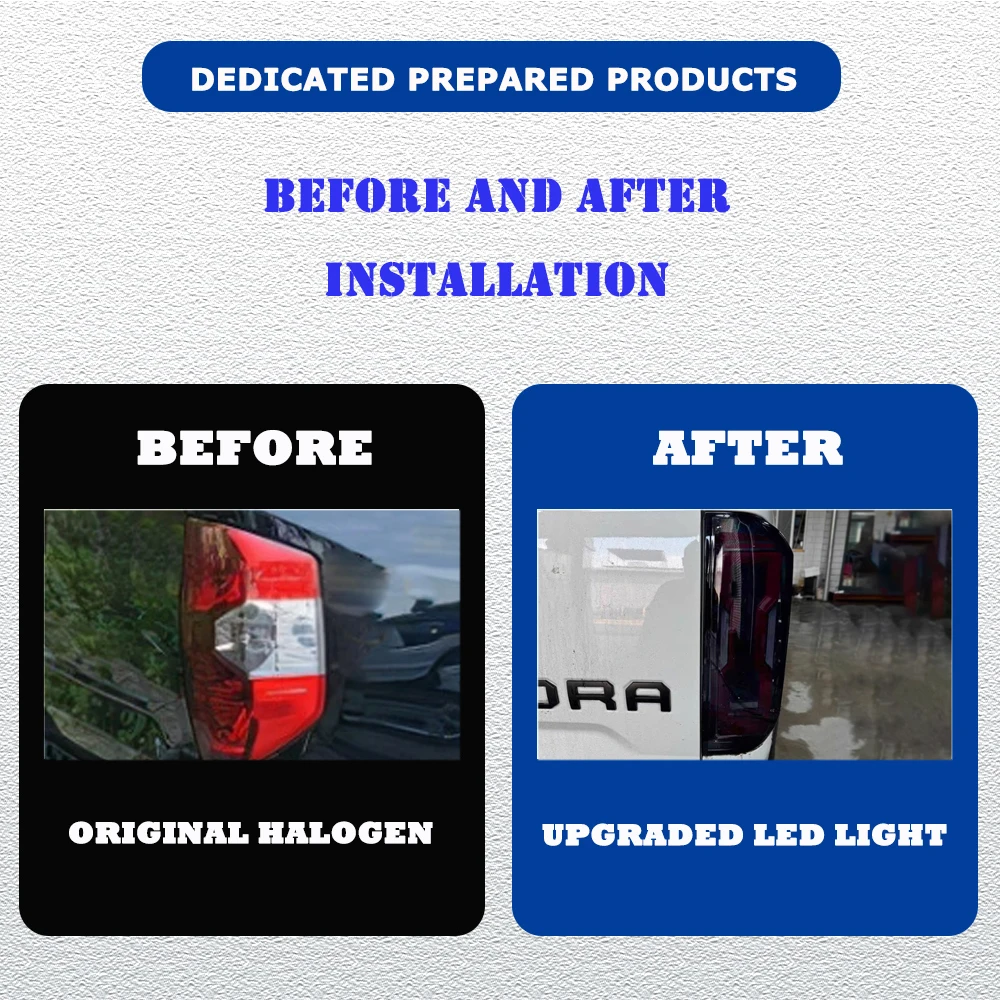 Feux arrière LED pour Toyota Tundra 14-20, nouveau style, feux arrière de voiture DRL, Signal d'assemblage, accessoires automobiles, lampe modifiée