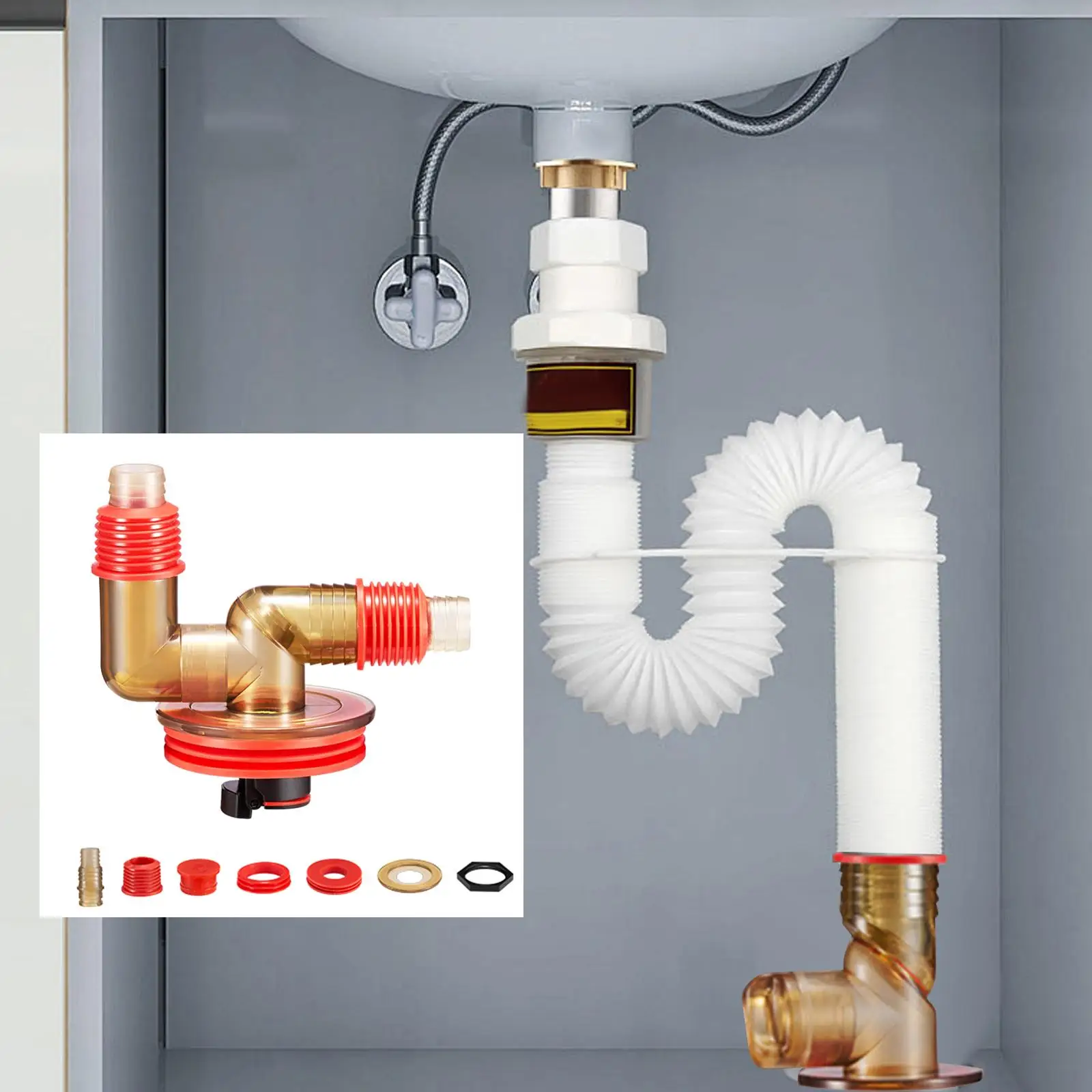 

Адаптер для слива пола Тройник для слива пола Соединитель для шланга Крышка для слива пола с соединителем для трубы