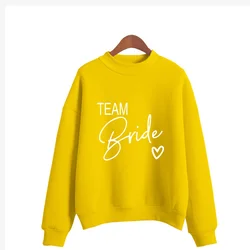 Women's Bride Team BRIDE Printed Women's Sweatshirt Sweet Round Neck Pullover Thick Autumn