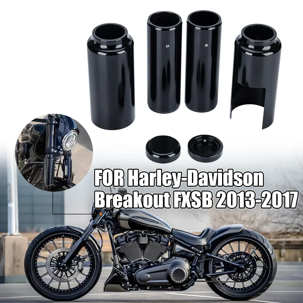 

ДЛЯ Harley Davidson Softail Breakout FXSB 2013-2017 Жесткие конфеты на заказ мотоциклетная алюминиевая полная крышка вилки, набор колпачков для трубок