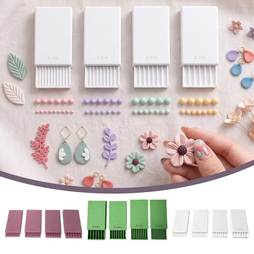 4 Sizes Clay Ball Maker Tool 2mm-5mm Polymer Clay Bead Rolling Molding Tool For Nail Art Miniature Jewelry DIY Craft Craft Tools