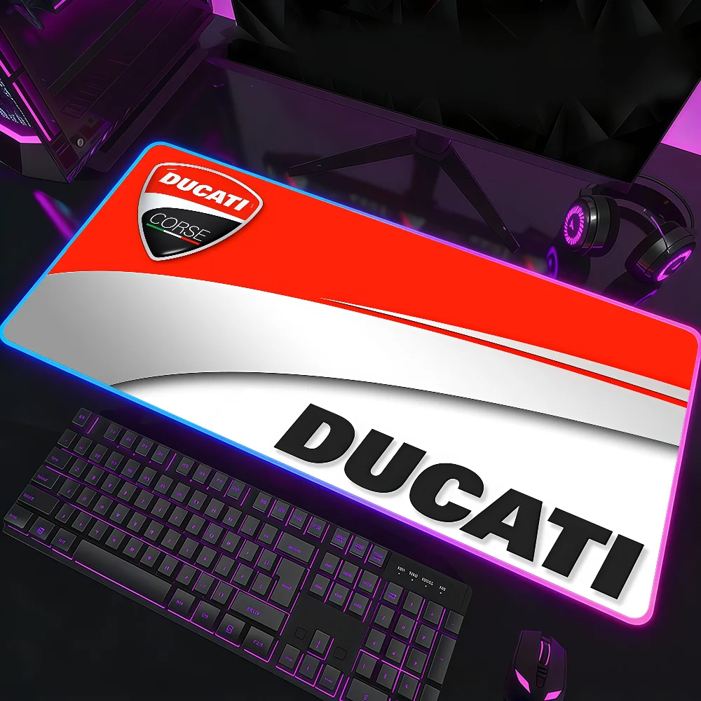 HOT COOL D-DucatiS-I Fashion Mouse Pad  RGB Led Gaming Bedroom Office Desk Non-Slip Mat  Waterproof Large