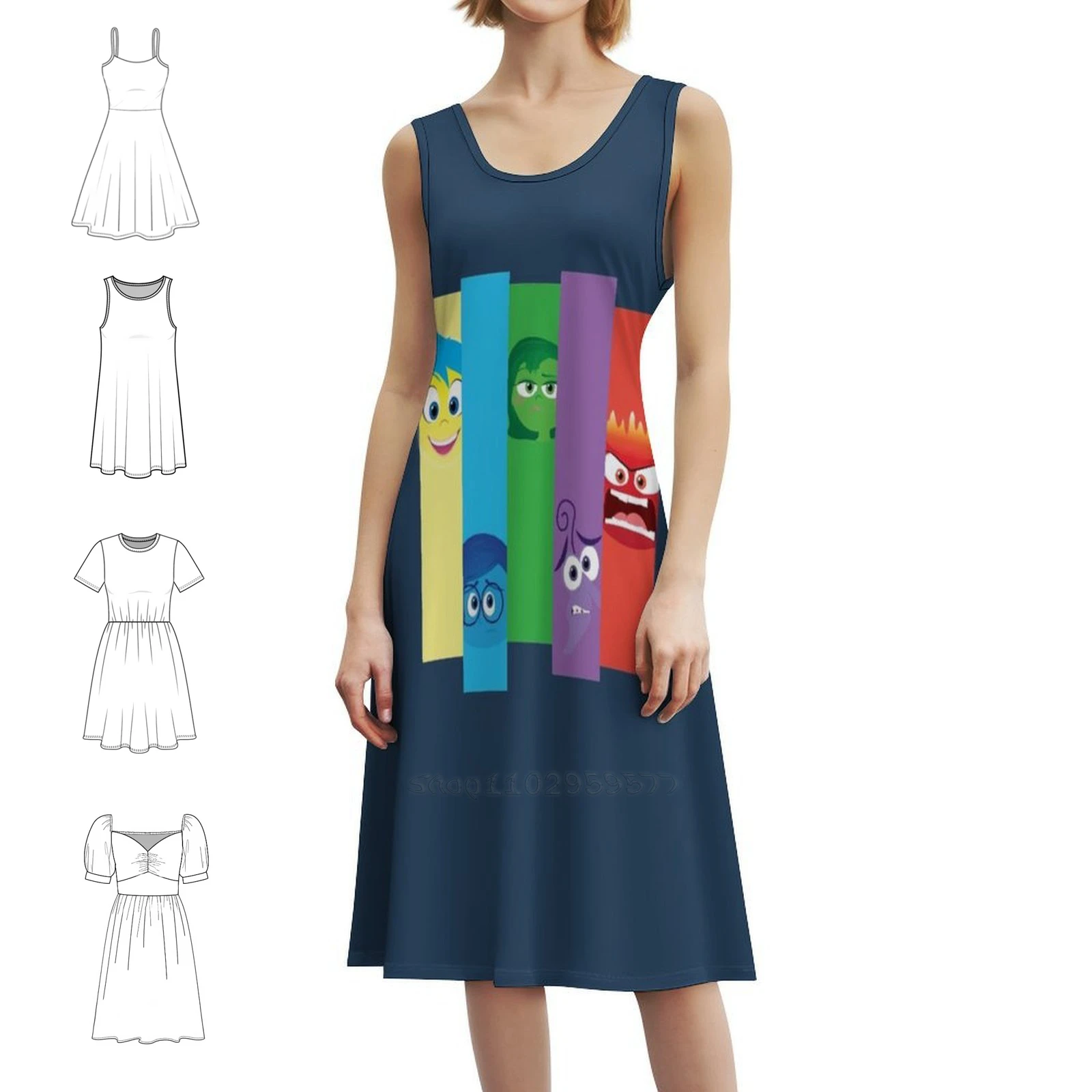 فستان قصير من Inside Out على طراز Preppy للنساء على شكل حرف A فستان يوم كاجوال فضفاض من الداخل إلى الخارج ملابس نسائية