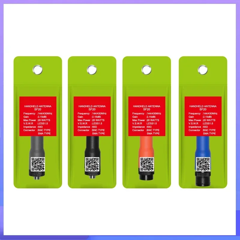 SF20 BNC Short Walkie Talkie Antenna SMA-Female/SMA-Male /BNC Connector Four Colors UHF/VHF 144/430MHz for BAOFENG Walkie Talkie