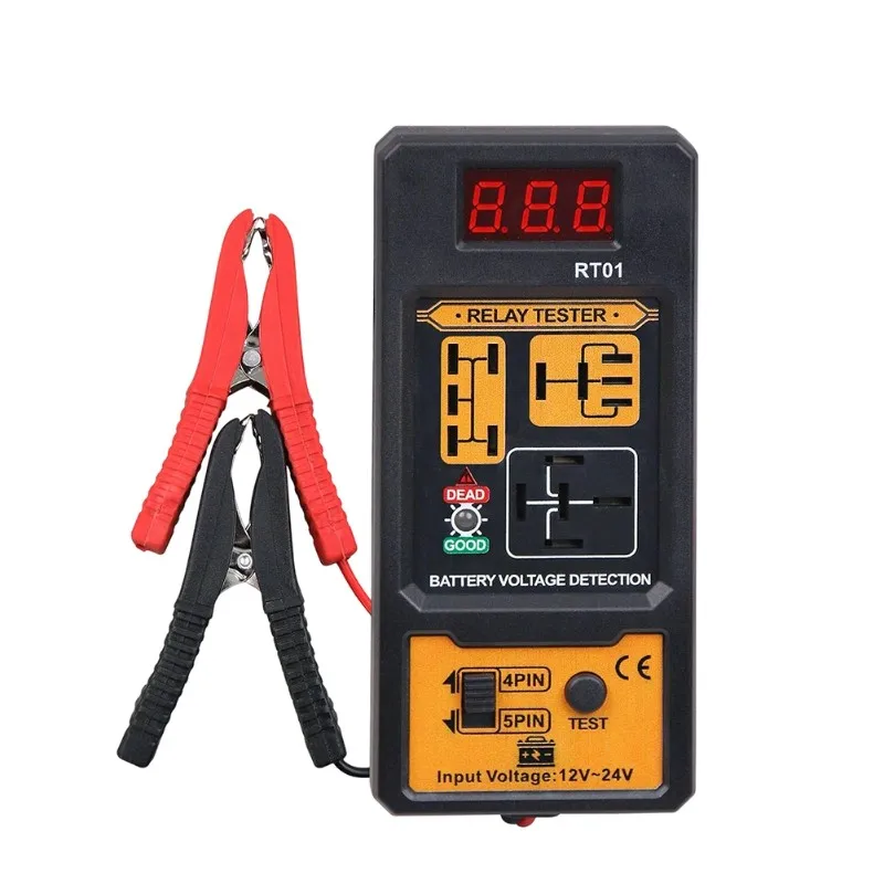 

Тестер автомобильных аккумуляторов и электронных реле с LED-подсветкой, универсальный тестер напряжения 12-24В