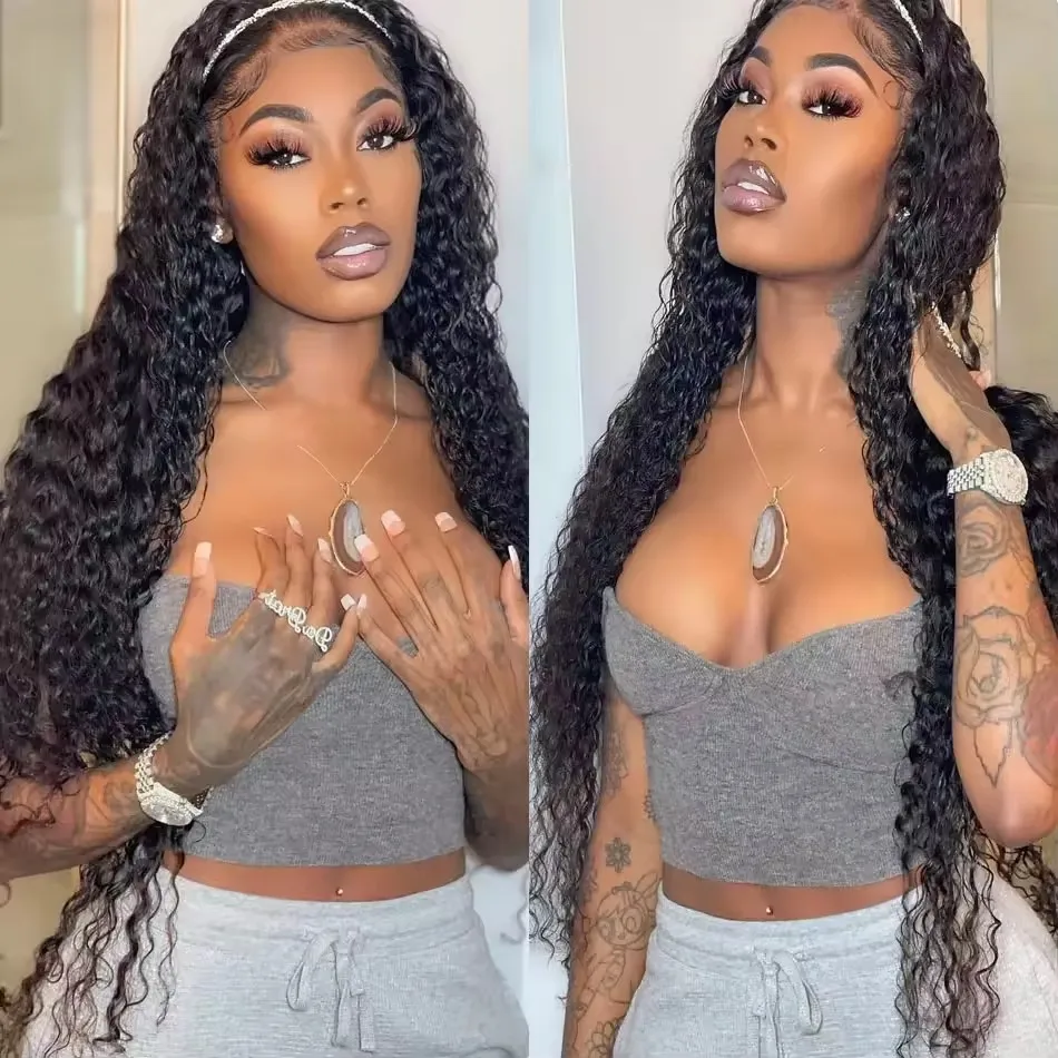 Deep Wave Glueless Wigs Ready to Wear 6x4 5x5 Lace Clousure Wig Human Hair Pre Plucked Curly 13x4 Transparent Lace Frontal Wigs