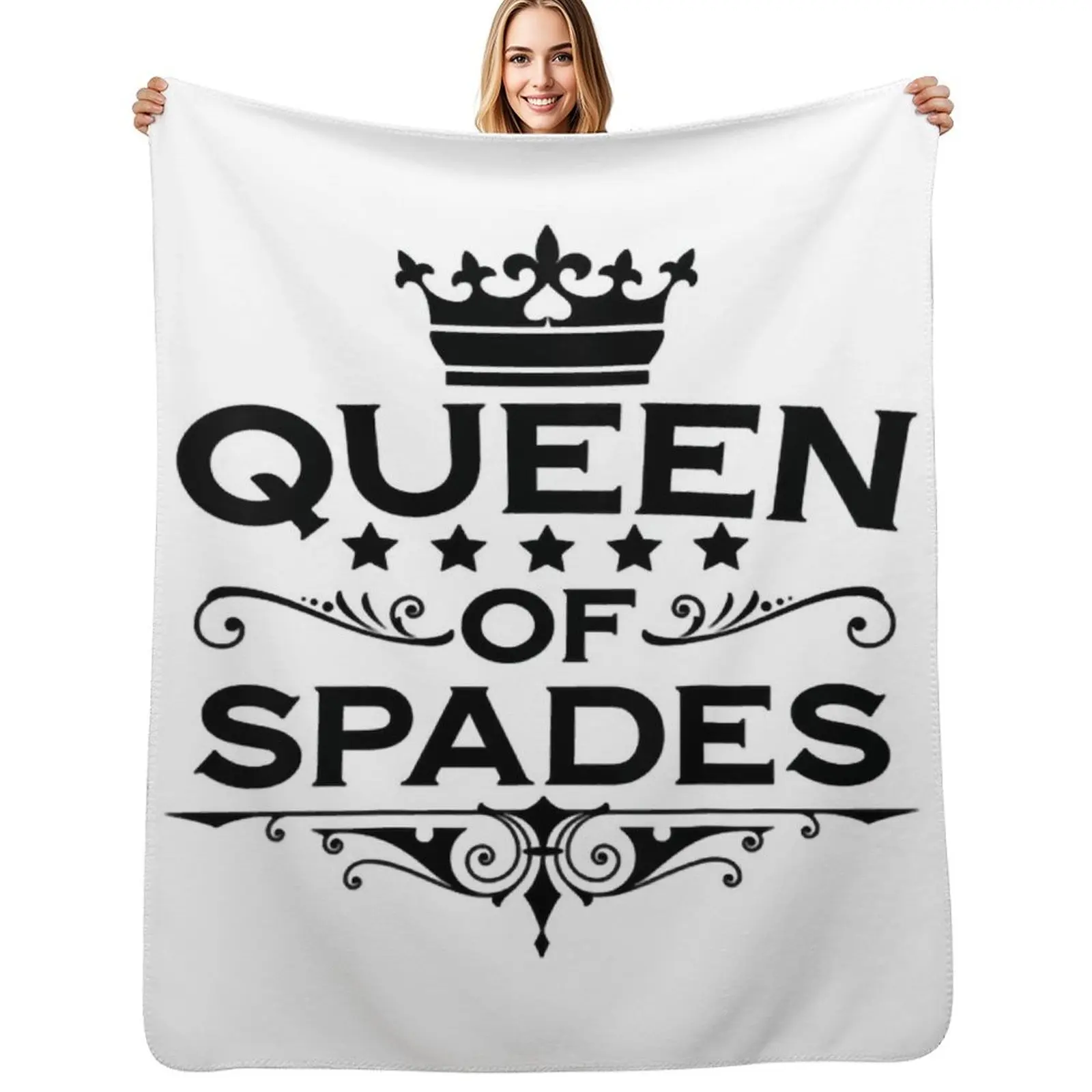 

Womens Queen Of Spades Clothing Qos apparel for Throw Blanket Luxurious Soft Blanket Holiday Gift for Family