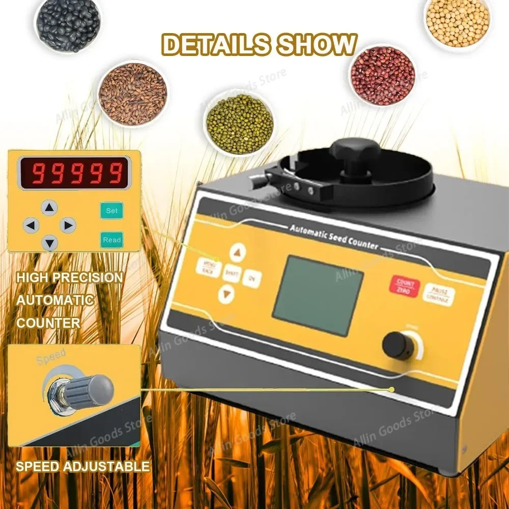 Grain Seed Counter, Vacuum Digital Counting Machine for Rice, Soybean, Corn, Wheat, Sunflower and Vegetable Seeds