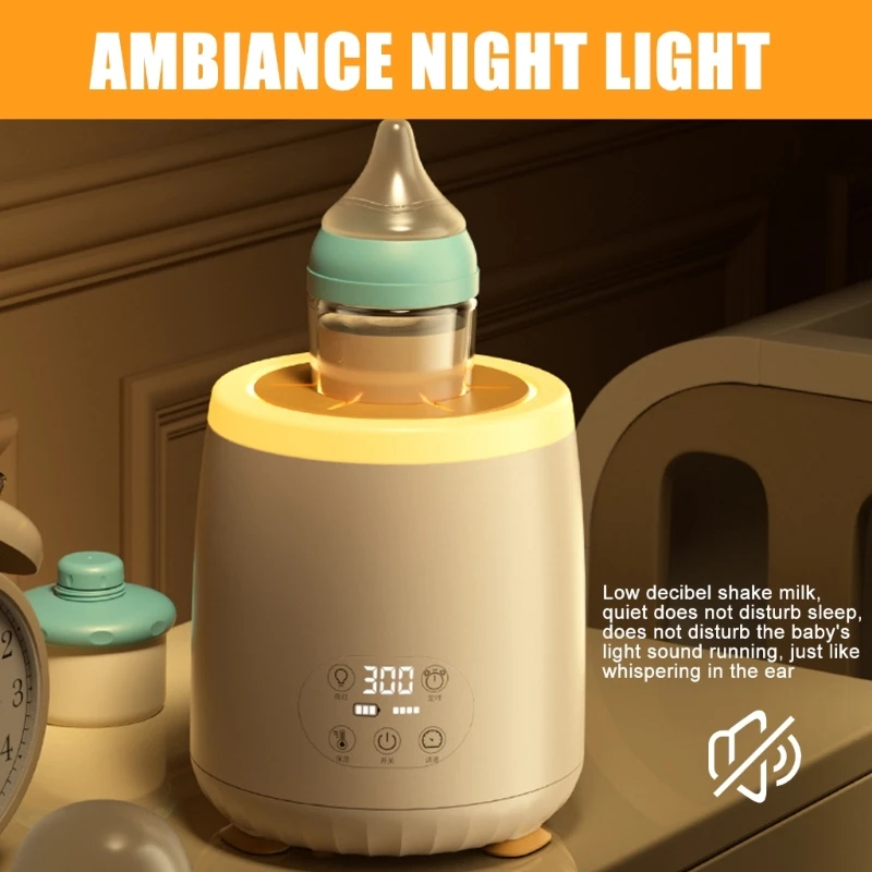 Baby Formula Mixer Electric Milk Shaker 4 Speed Adjustable Quickly Blending Baby Bottle Shaker with Night Light Function