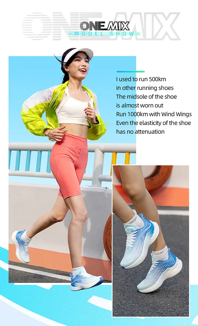 

Onemix Unisex Marathon Running Shoes — Breathable Outdoor Racing Footwear, Lightweight Athletic Shoes