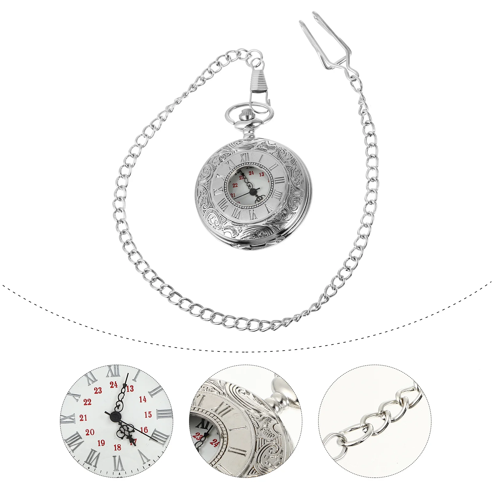 الأرقام الرومانية كوارتز ساعة الجيب الرجعية Steampunk تصميم الرجال خمر سلسلة ساعة قلادة هدية له