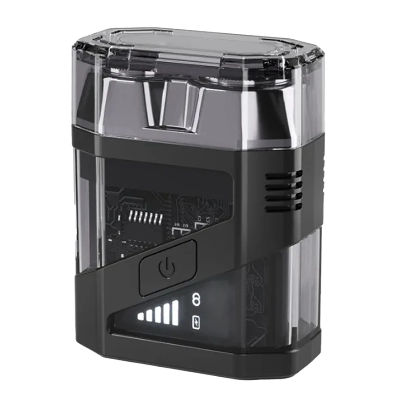AB43-SJ-603 Portable Cool Transparent Double-Head Magnetic Floating Shaver Full Body Washable Electric Men's Shaver