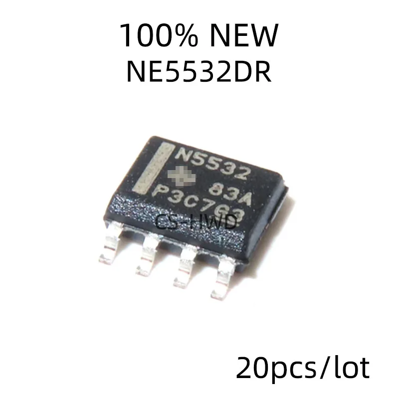 20PCS NE5532DR NE5532 N5532 dual operational Amplifier SOP8