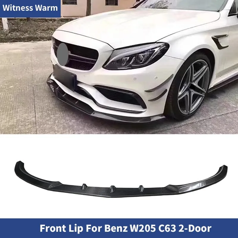 Front Bumper Lip Spoiler Splitters for Mercedes-benz c Class W205 C205 C63 Amg Coupe 2 Door 2014 - 2018 Carbon Fiber / Frp