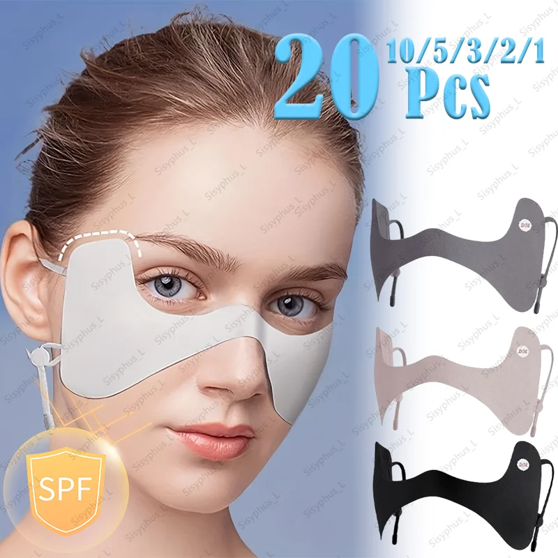 Summer Ice Silk Mask  UV Protection Sunscreen Veil Face Cover Riding  Anti-UV Eye Patches Sport Mask 자외선 차단 마스크