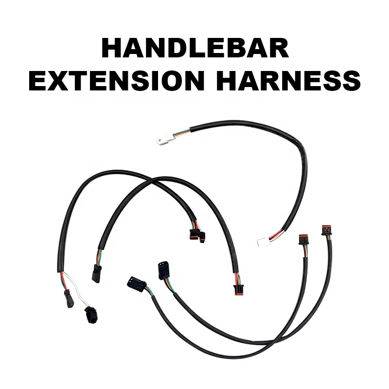 15.7 Inch Carbon Motorcycle Handlebar Throttle Wire/Turn Signal Relocation Can-Bus Switch Extension Harness for Body Systems
