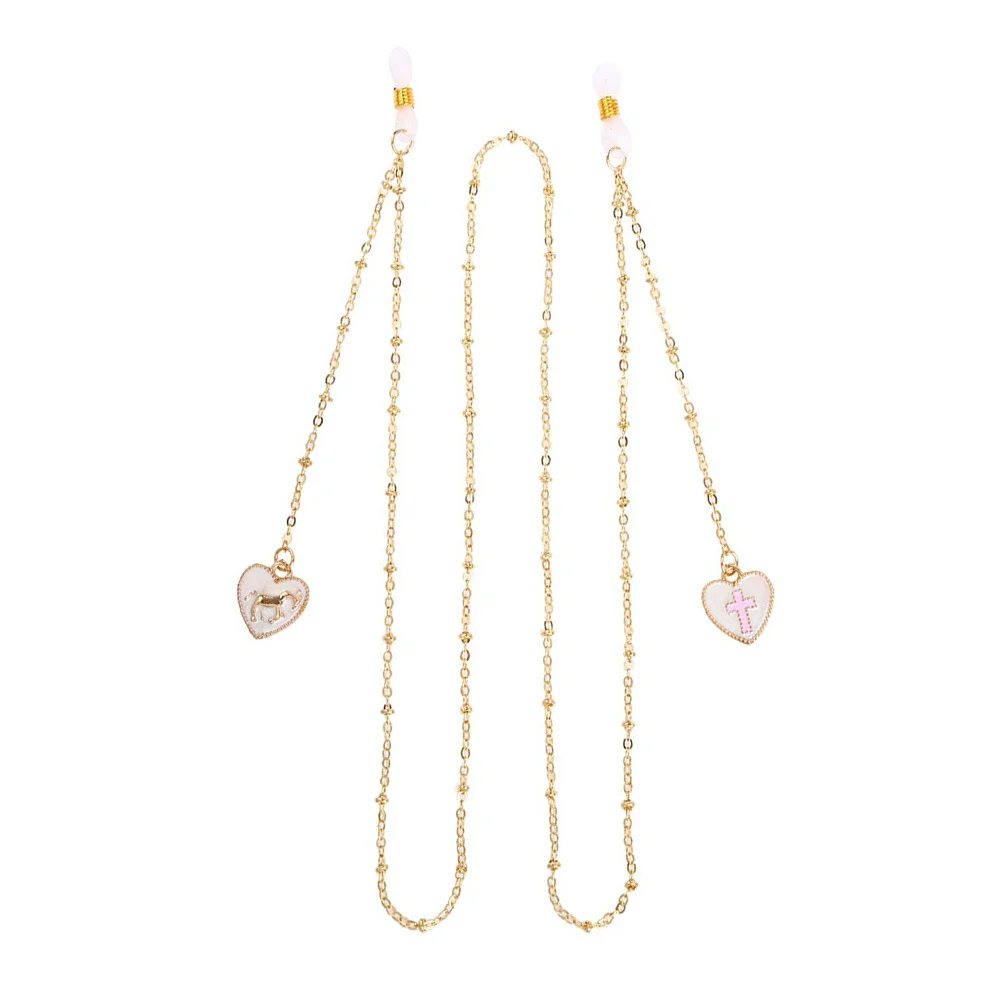 

1Pcs Eyeglass Chain Cross Pendant Durable Anti-Skid Eyewear Safety Strap Eyeglasses String Holder for Travel Outdoor