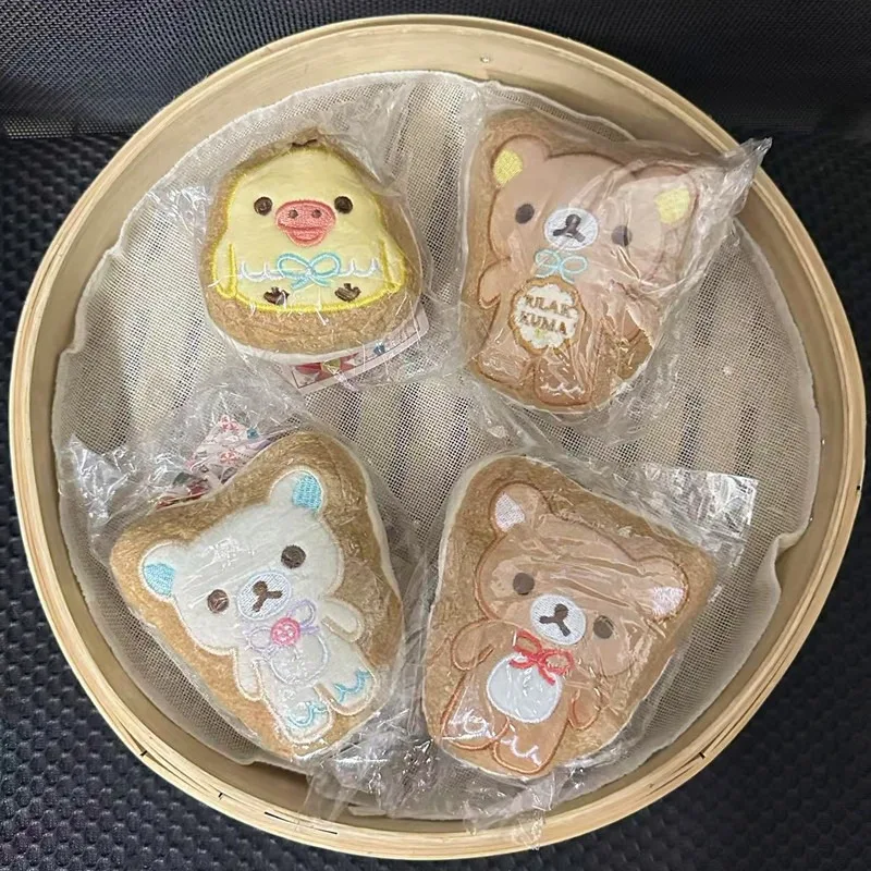 

10cm Anime Kawaii Rilakkuma Chicken Gingerbread Man Plush Doll New Cartoon Cookies Doll Toys Keychain Bags Jewelry Pendant Gift