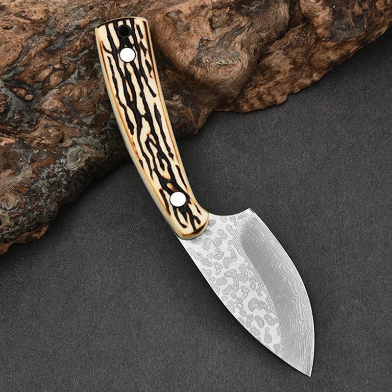 Damascus Pattern Kitchen Meat Cleaver Boning Knife Chef Peeling Fishing  Barbecue Knife Raw Fish Cutter Butcher Knife