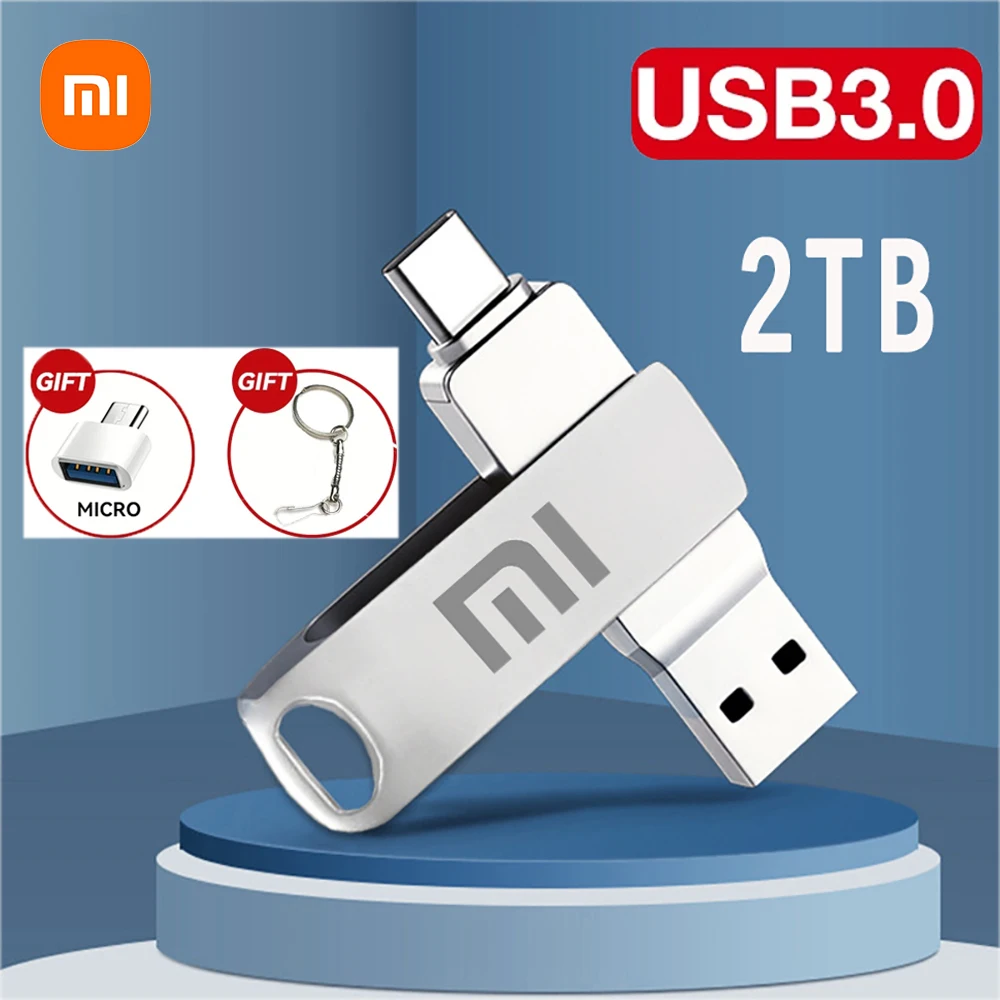 Флэш-накопитель Xiaomi 2 ТБ USB 3,0, высокоскоростной Флэш-накопитель 1 ТБ USB 3. 0 флеш-накопитель 512 ГБ