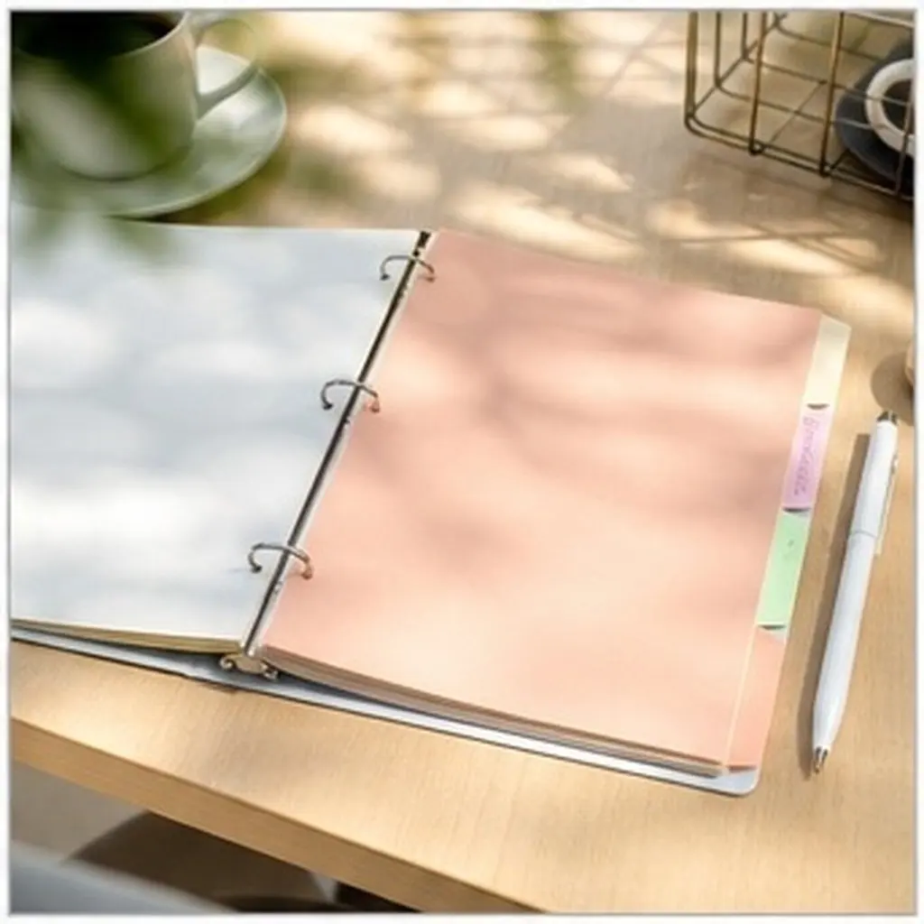10Pcs Binder Dividers Detachable Tabs for Notebook Indexing Document Organization File Separation Loose Leaf Paper Markers