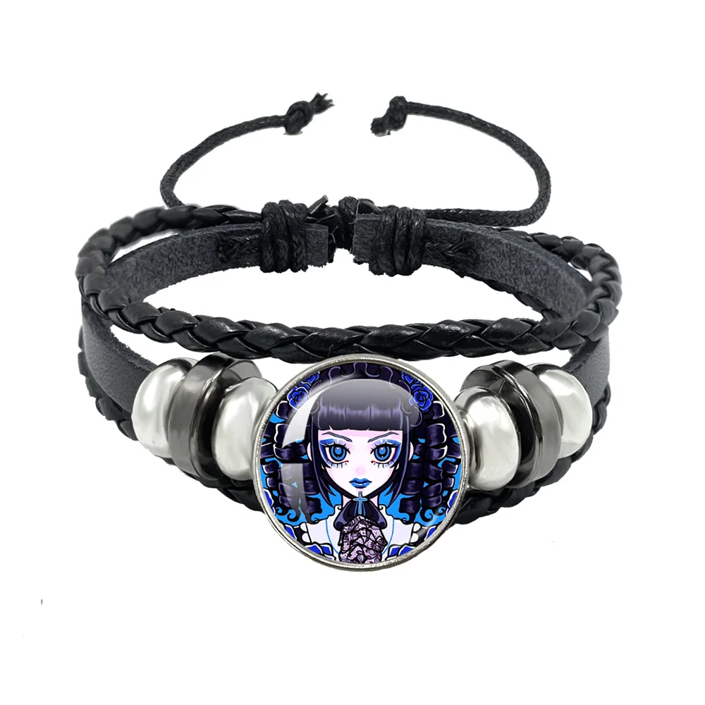 Gothic Lolita Mana Sama MALICE MIZER/Moi dix Mois Visual Rock Multilayer Leather Bracelet  Handmade Bangles Jewelry Fans Gift