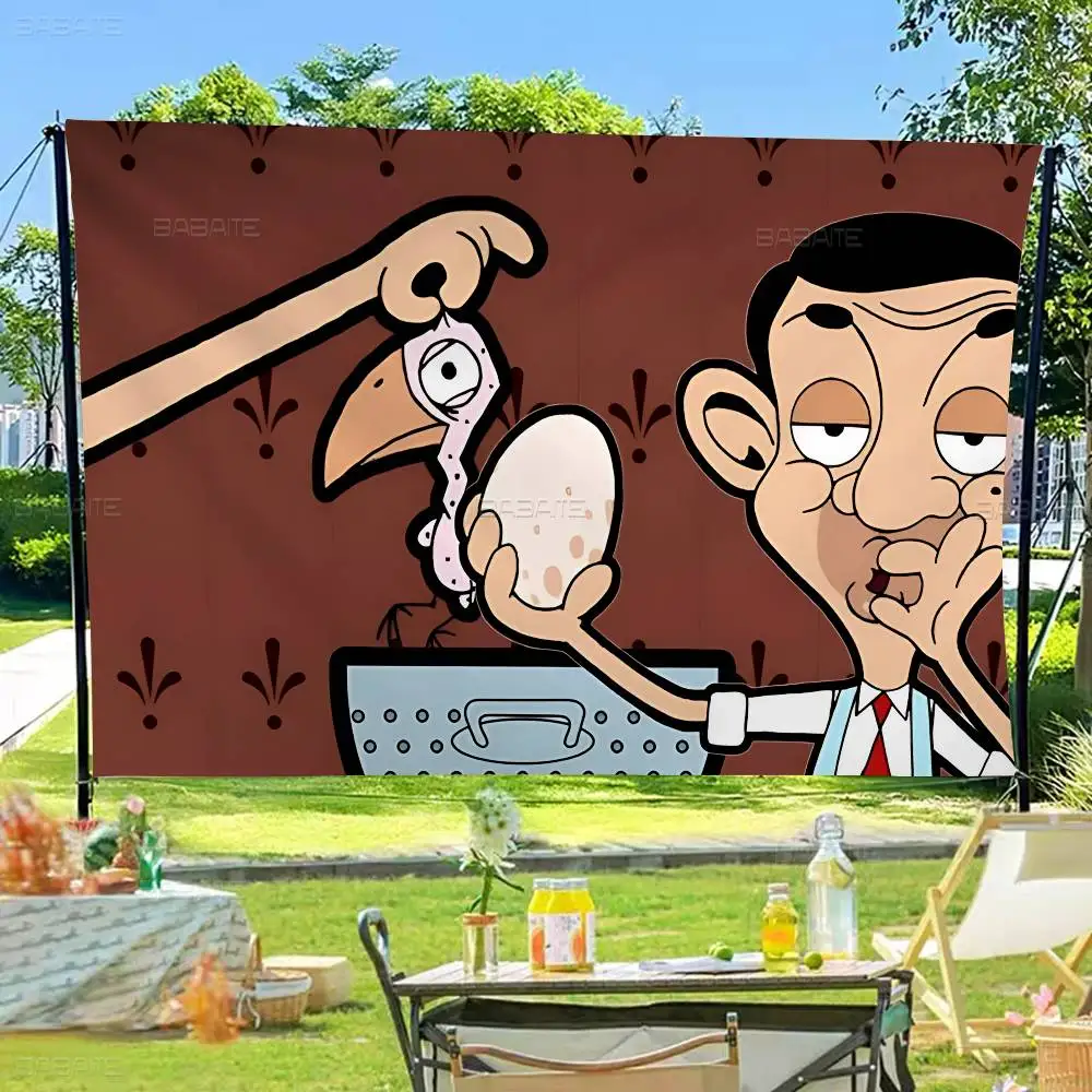 Lustige Cartoon Mr. Bean Banner INS Stil Outdoor Party Dekoration Atmosphäre Flagge