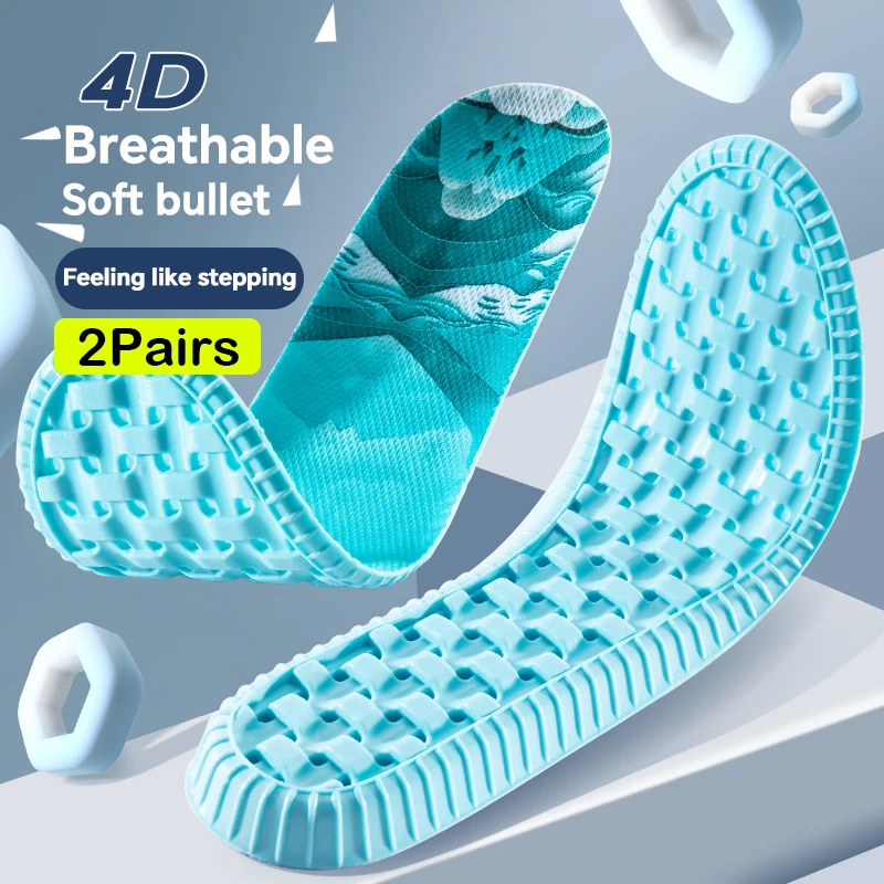 4 шт. спортивные стельки с поддержкой свода стопы, дышащая технология, дизайн, амортизирующая подушечка для обуви, уличная стелька для бега на воздушной подушке