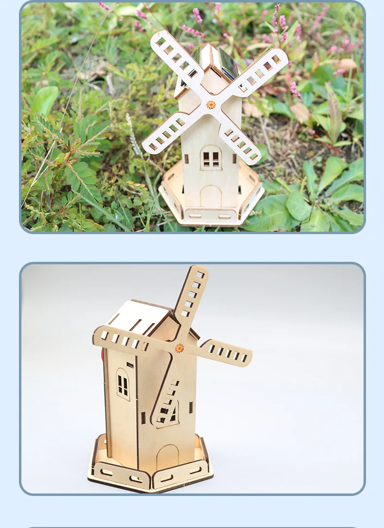 DIY 太陽エネルギー風車ハウス DIY 科学技術実験キット & 教育玩具ゲーム 男の子のおもちゃ用