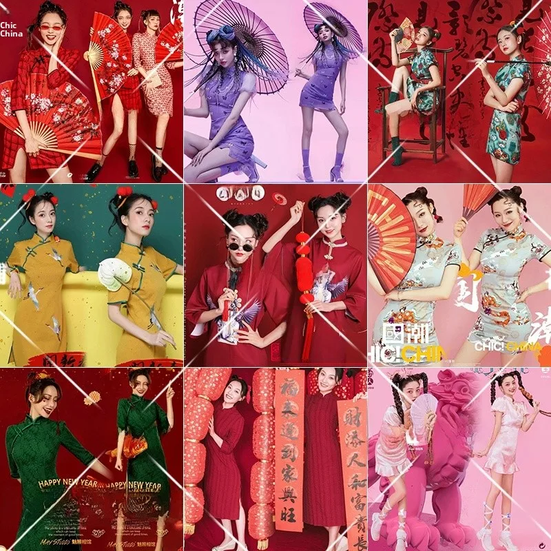 

Artistic Slim Fit Costume Photography Studio Photography Artistic Portrait Vintage Split Women's Fashion