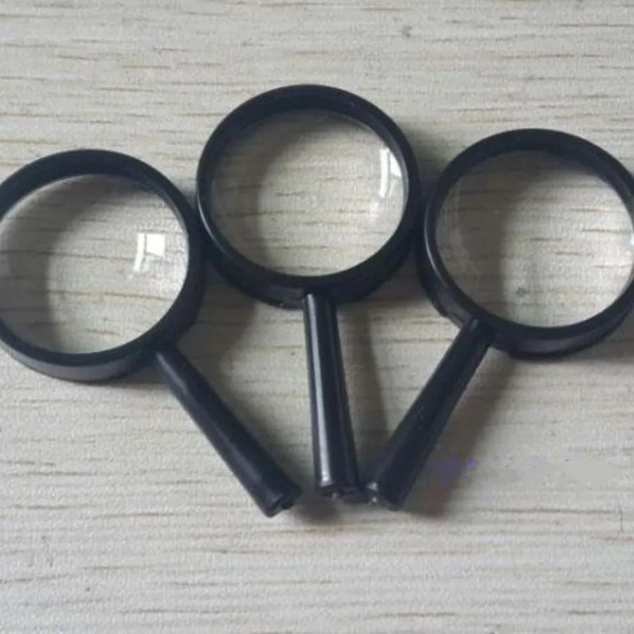 10PCS Acrylic Small Handheld Magnifier 25mm Magnifying Glass to Read Children's Magnifying Glass Learning Home Office Gift