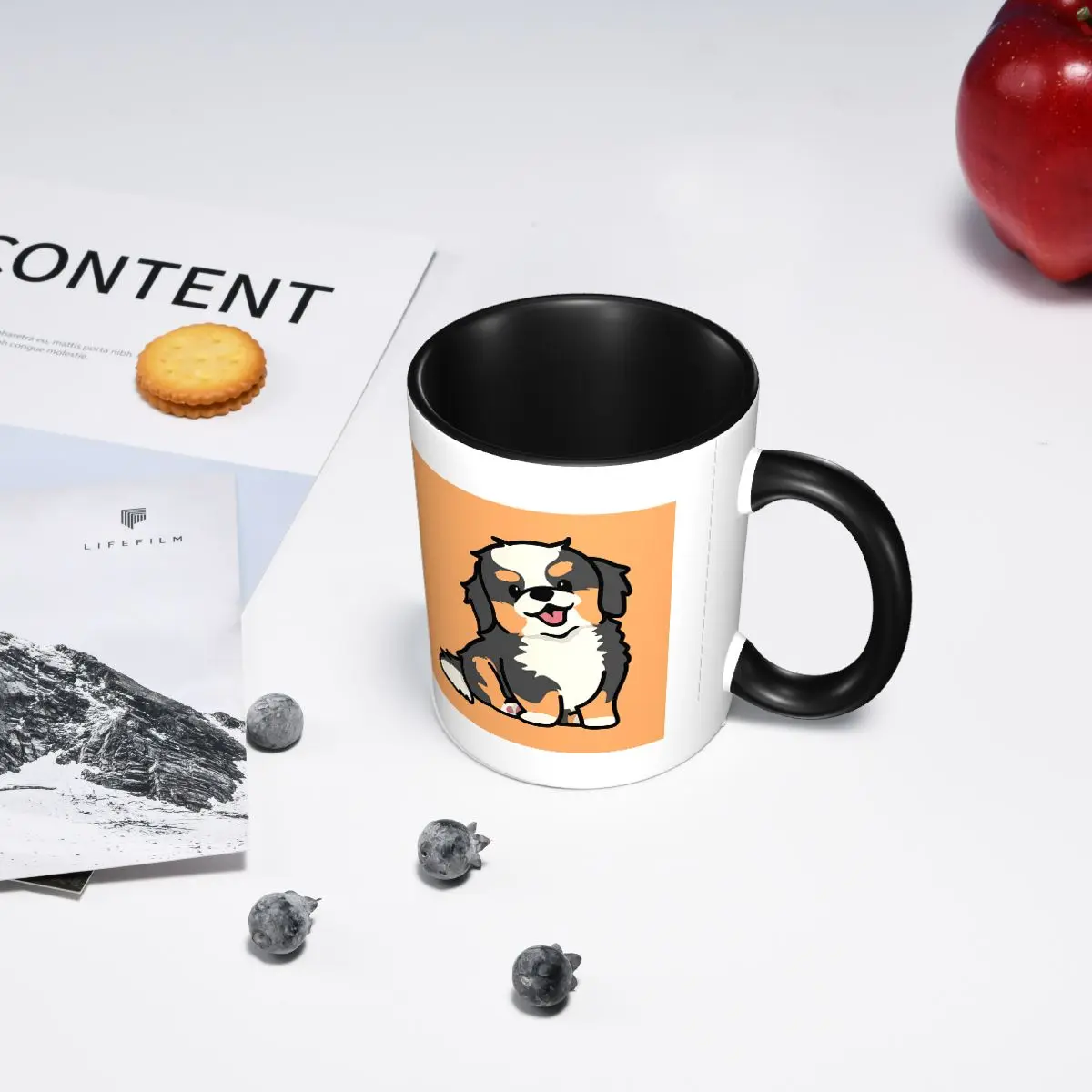 Cute Bernese Mountain Dog Puppy Mug Funny Ceramic Coffee Cups Tea Mugs Milk Cup Drinkware Gift for Friends