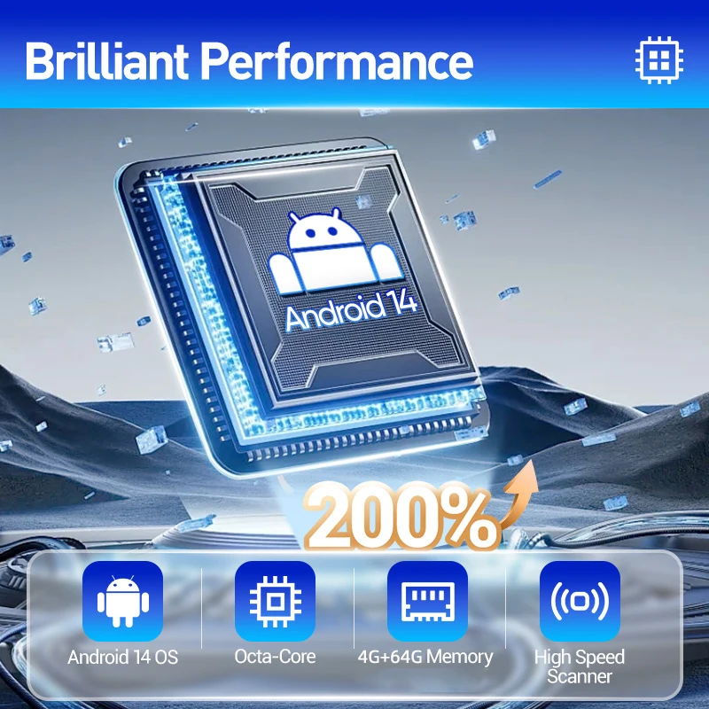 F1-88 8 بوصة يده Pos آلة 4 + 64GB محطة استلام الطابعة أندرويد 14 الكل في واحد شاشة تعمل باللمس أندرويد Pos آلة