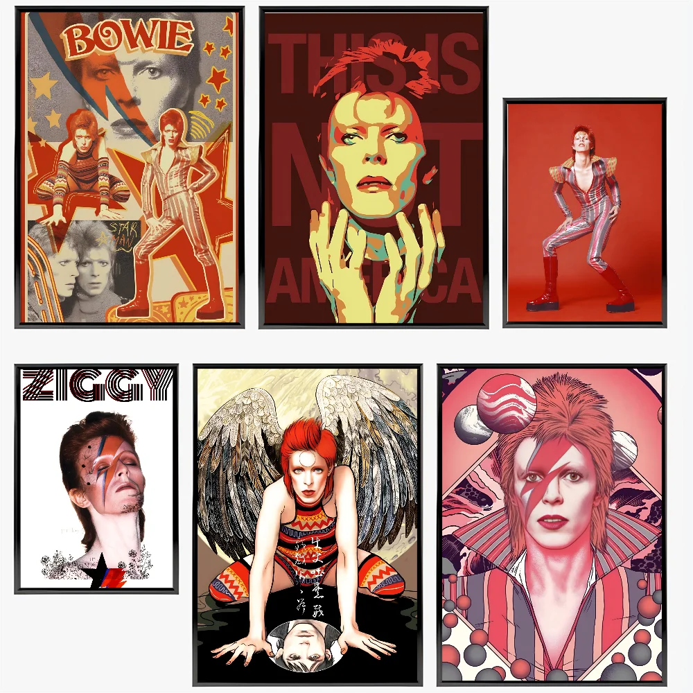 British Rock Singer D-David B-Bowie Poster Paper Print Home Living Room Bedroom Entrance Bar Cafe Art Painting Decoration