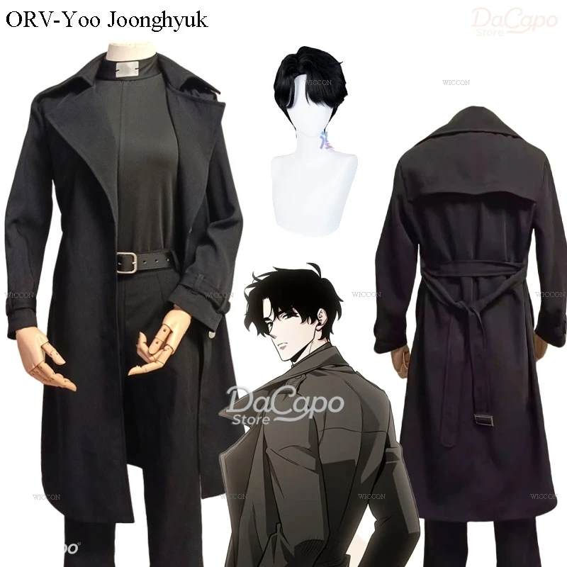 

ORV Omniscient Reader's Viewpoint Kim Dokja Yoo Joonghyuk Cosplay Costume Wig Dok-Ja Trench Coat Halloween Novel Carnival Outfit