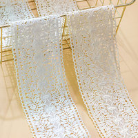 1 Yard Width 3.54 Inches Pure Cotton Soluble Embroidery Vine Lace Trim for Clothing DIY Manual Fabric Crafts