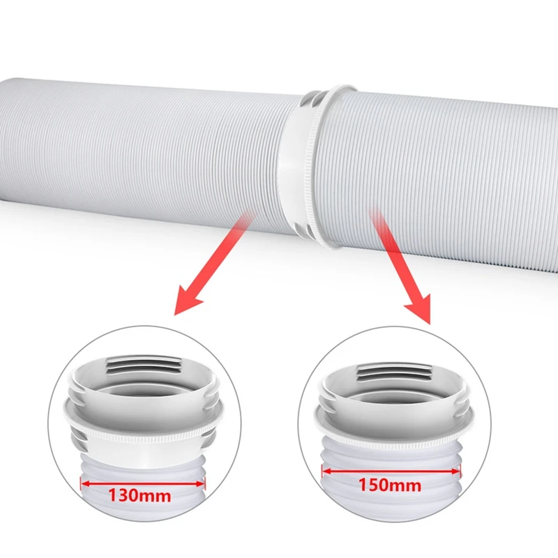 2X AC Exhaust Hose Coupler Mobile Air Conditioner Ventilation Duct Exhaust Hose Joint Pipe Reducing Coupler Hose Coupler