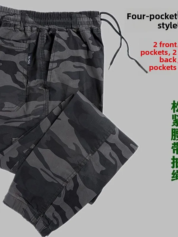 

Trendy Camouflage Workwear Pants Loose Fit Spring Autumn Wear Resistant Trousers for Men And Women Construction Site Casual L...