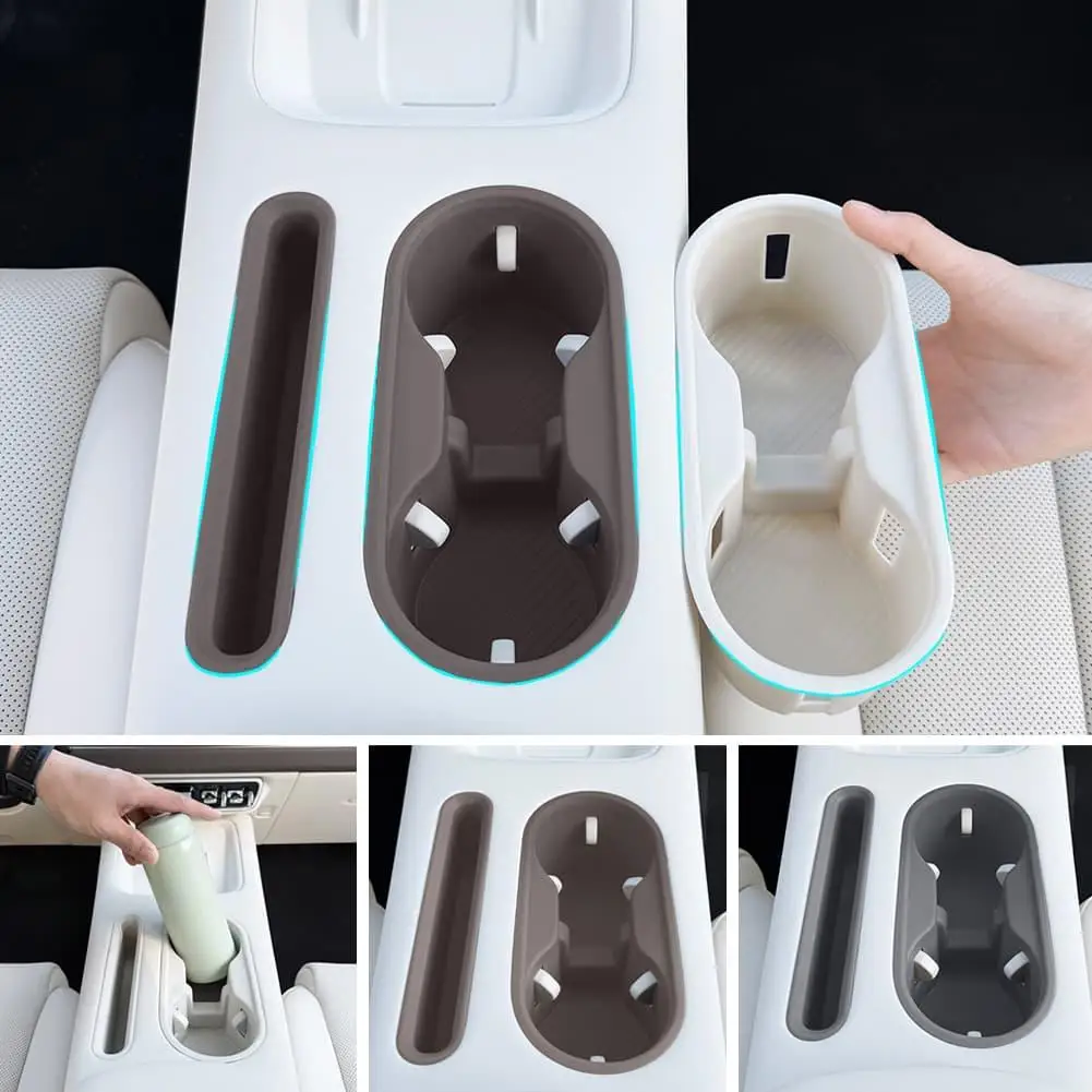 Für 2026 GWM ORA 5 Mittelkonsole Aufbewahrungsbox Getränkehalter Matte & Handyfach Ablage Konsolenorganizer Innenraum-Schutzzubehör – Detail 5