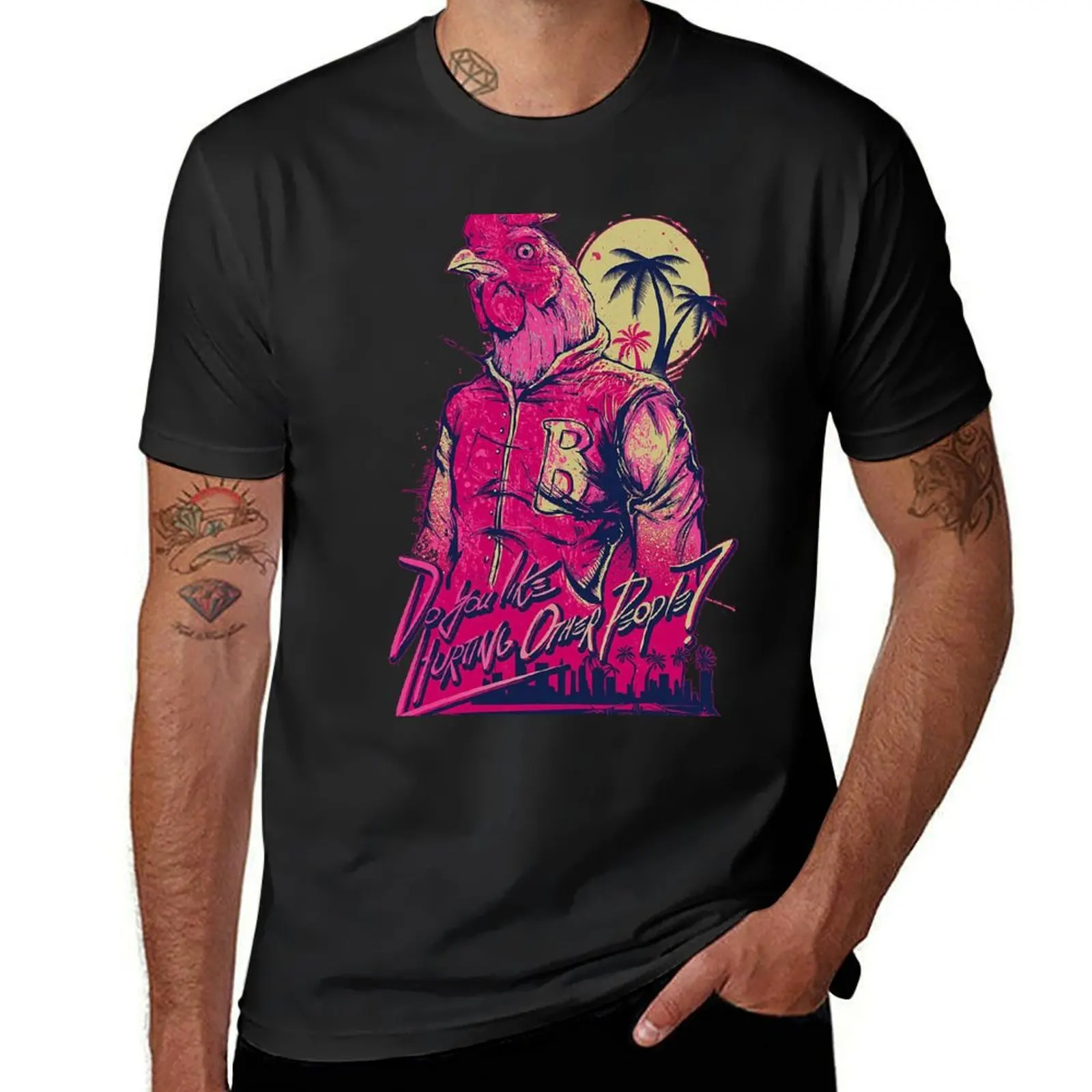

Hotline Miami Richard T-Shirt blacks Blouse graphics korean fashion oversized t shirt men