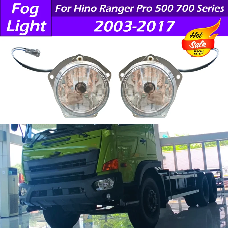 

For Hino Ranger Pro 500 700 Series FC FD GD FG FL FM 2003 2004 2005 2006 2007-2017 Car Front Bumper Fog Light Front Fog Lamp