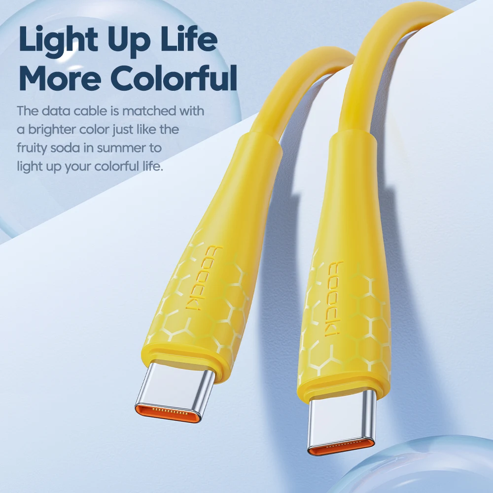 Toocki 100 Вт USB C к кабелю типа для Xiaomi 13 12 240 PD3.1 Шнур зарядного устройства быстрой зарядки Кабель Realme Samsung Фото №4