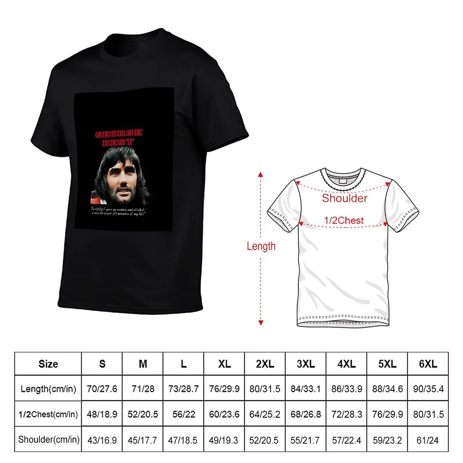 GEORGE BEST - Iconic Footballer T-Shirt affliction shirts Luxury man workout shirts for men