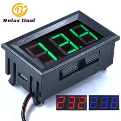 Digital Voltmeter Ammeter DC4.5V-30V 0.56inch LED Display Voltage Current Meter Tester Two-wire for Car Electromobile Motorcycle