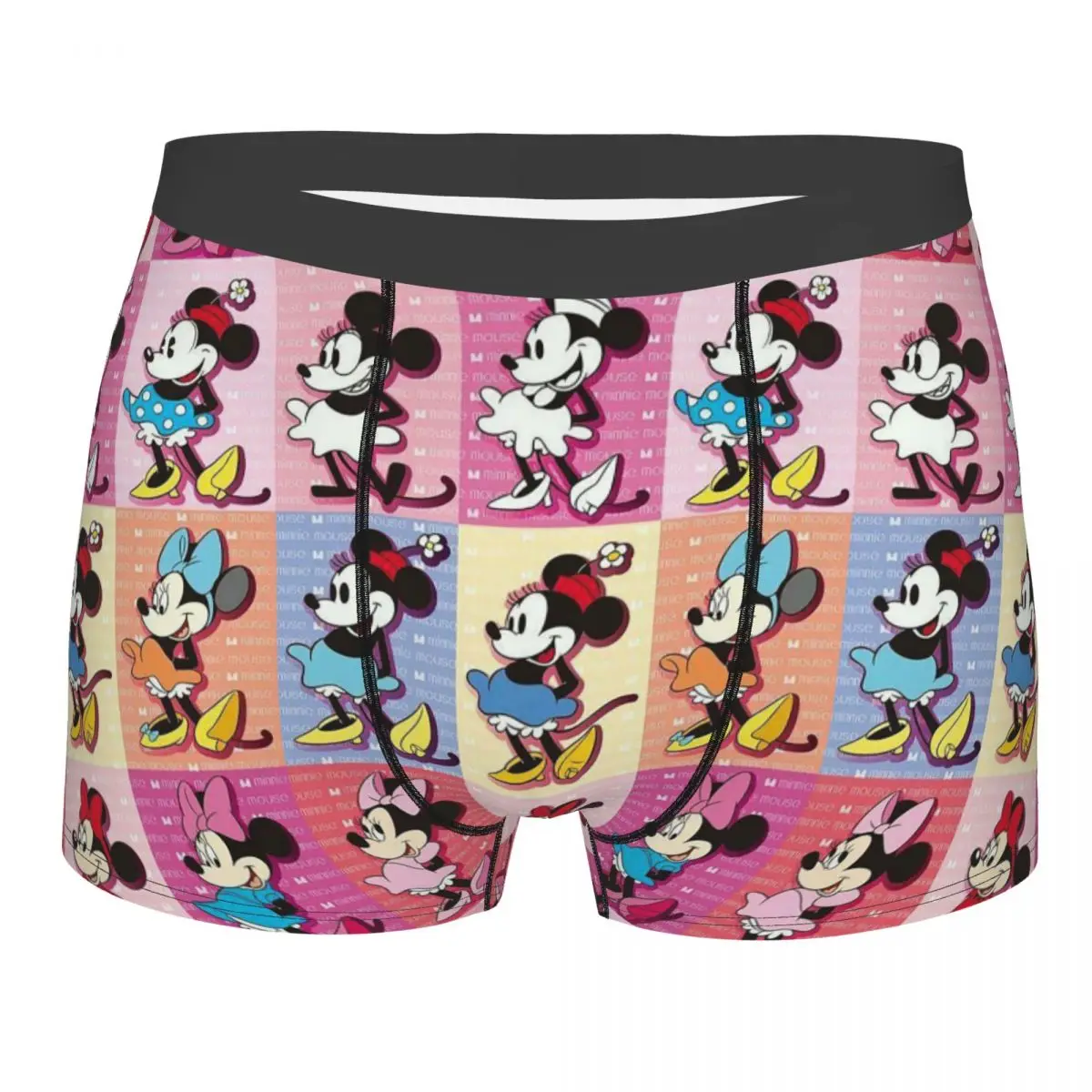 

Custom Mickey Mouse Minnie Underwear Men Breathable Boxer Briefs Shorts Panties Soft Underpants For Male