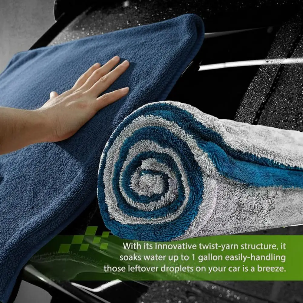 Professional Microfiber Car Cleaning Towel Super Absorbent Thickened Wash Cloth Double-Sided Lint-Free Towel For Car Detailing