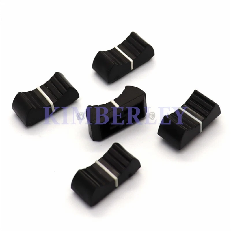 10PCS 24x11x10mm Plastic Mixer Fader Knob Black White Straight Slide Potentiometer Push Key Cap 4mm Hole Volume Switch Caps