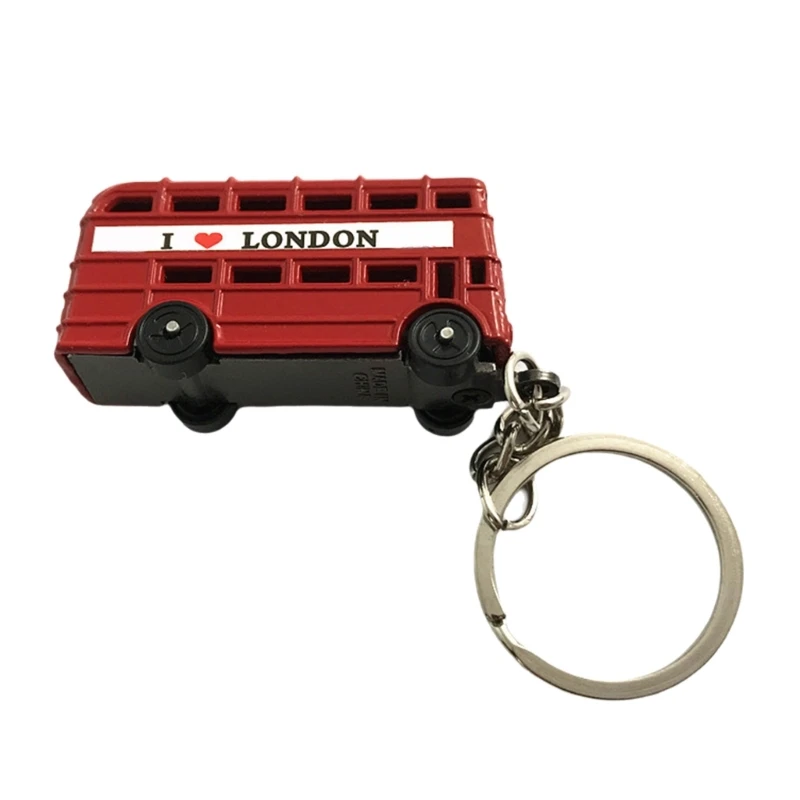 Britis Souvenir Collection Alloy Keychain British Symbols Key Ornament Stylish Bag Ornament Zinc Alloy Texture for Daily